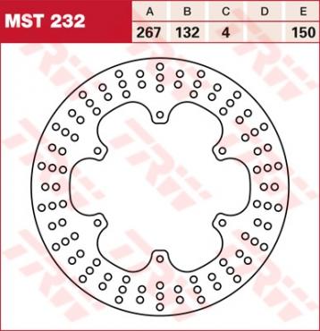 TRW Bremsscheibe starr MST232