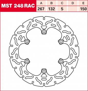 TRW Bremsscheibe starr MST248