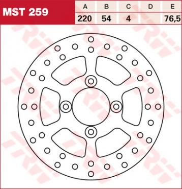 TRW brake disc fixed MST259