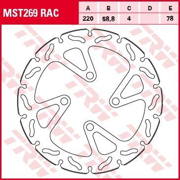 TRW brake disc fixed MST269RAC