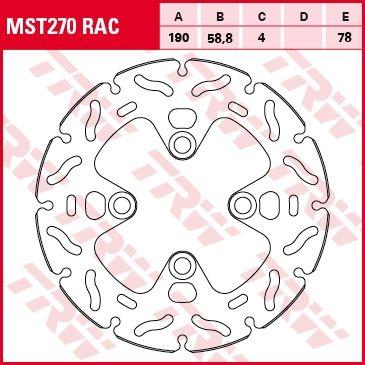 TRW Bremsscheibe starr MST270RAC