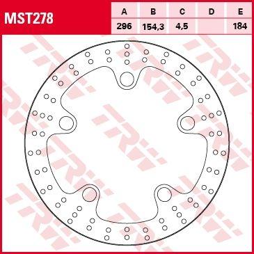 TRW Bremsscheibe starr MST278