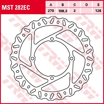 TRW Bremsscheibe starr MST282EC