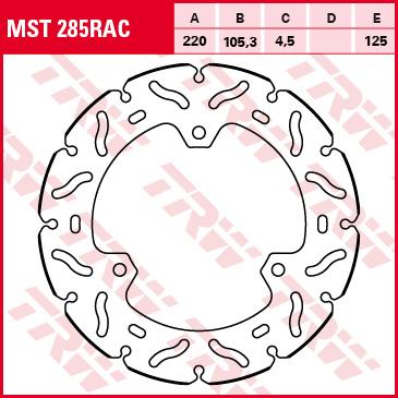 TRW Bremsscheibe starr MST285RAC