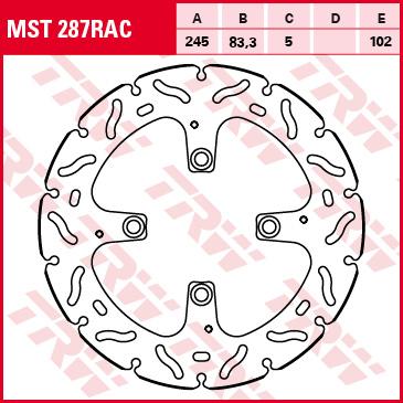 TRW Bremsscheibe starr MST287RAC