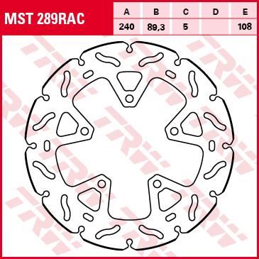 TRW Bremsscheibe starr MST289RAC