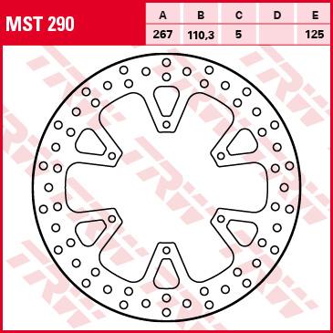 TRW brake disc fixed MST290