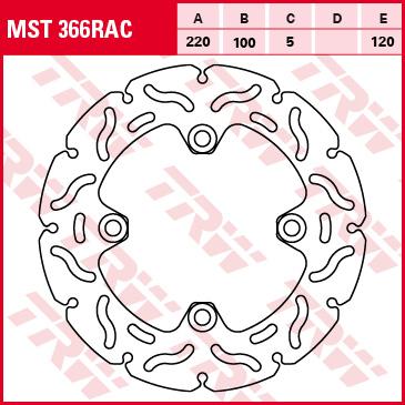 TRW RACING Bremsscheibe starr MST366RAC