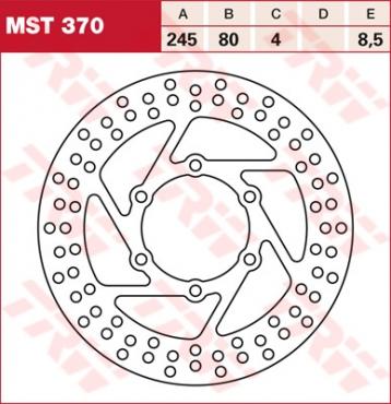 TRW Bremsscheibe starr MST370
