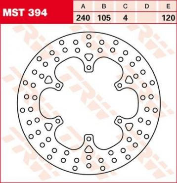 TRW Bremsscheibe starr MST394