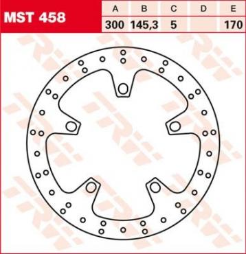 TRW Bremsscheibe starr MST458