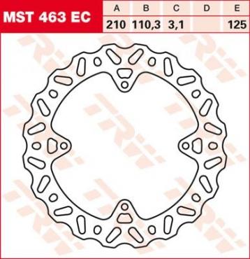 TRW Bremsscheibe starr MST463EC