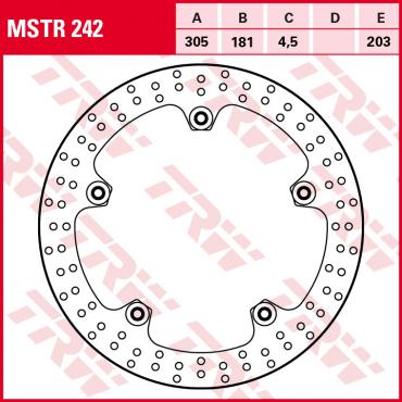 TRW Bremsscheibe mit vernieteten Hülsen MSTR242