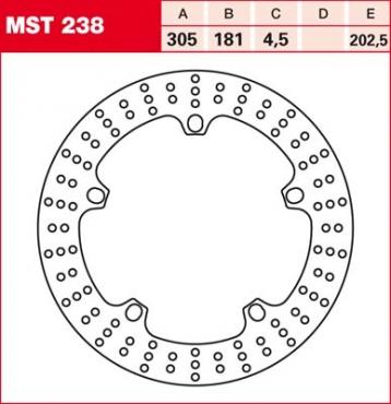 TRW brake disc fixed MST238