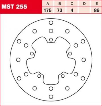 TRW brake disc fixed MST255