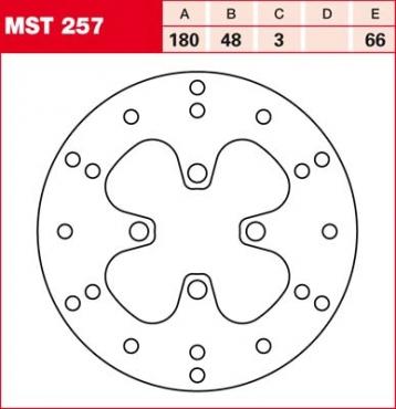 TRW brake disc fixed MST257