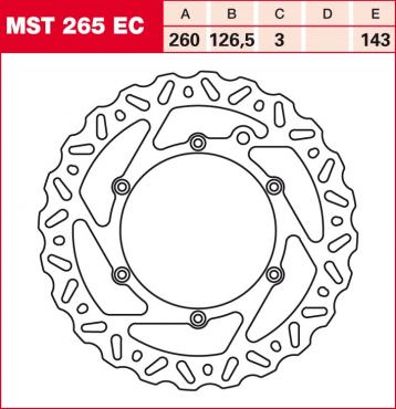 TRW brake disc fixed MST265EC