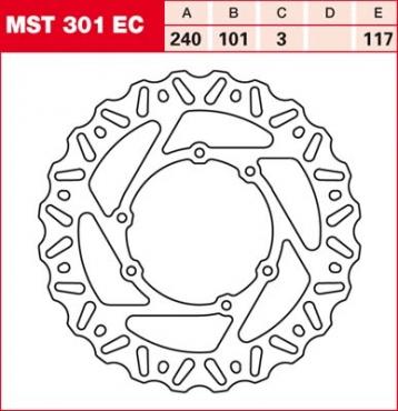 TRW brake disc fixed MST301EC