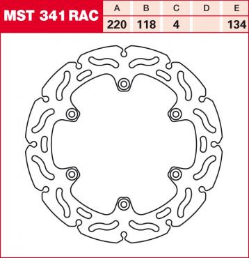 TRW brake disc fixed MST341RAC
