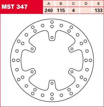 TRW brake disc fixed MST347
