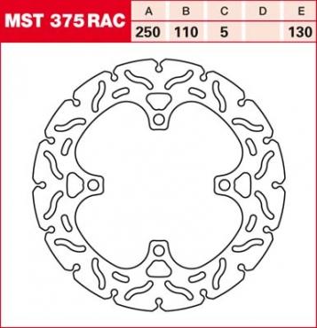 TRW RACING brake disc fixed MST375RAC