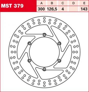 TRW brake disc fixed MST379