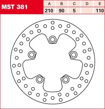 TRW brake disc fixed MST381