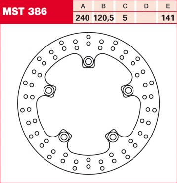 TRW brake disc fixed MST386