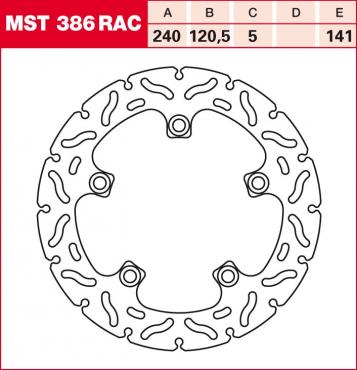 TRW RACING brake disc fixed MST386RAC