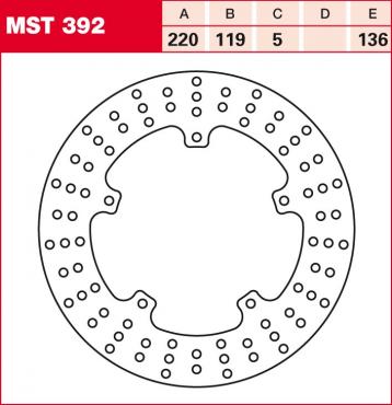 TRW brake disc fixed MST392