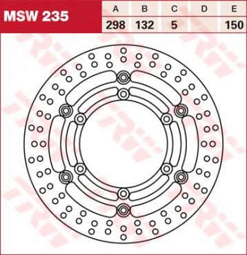 TRW Bremsscheibe schwimmend MSW235