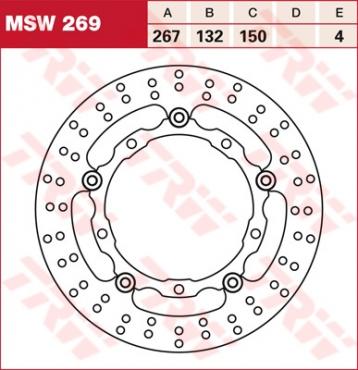 TRW Bremsscheibe schwimmend MSW269