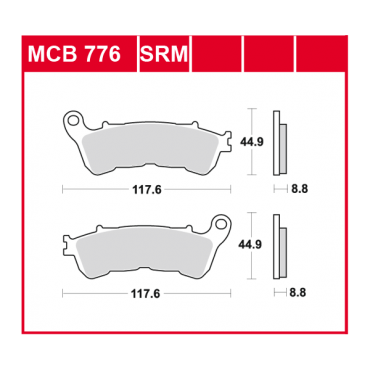 TRW Scheibenbremsbelag MCB776SRM