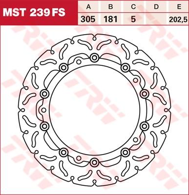 TRW Bremsscheibe starr MST239