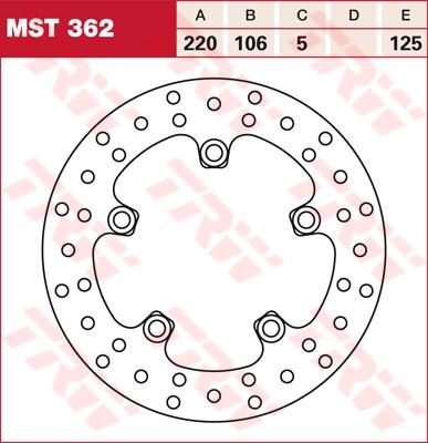 TRW Bremsscheibe starr MST362