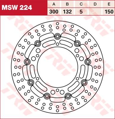 TRW Bremsscheibe schwimmend MSW224