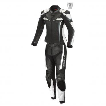 BÜSE Mille leather suit 2pcs. ladies black/white size 34